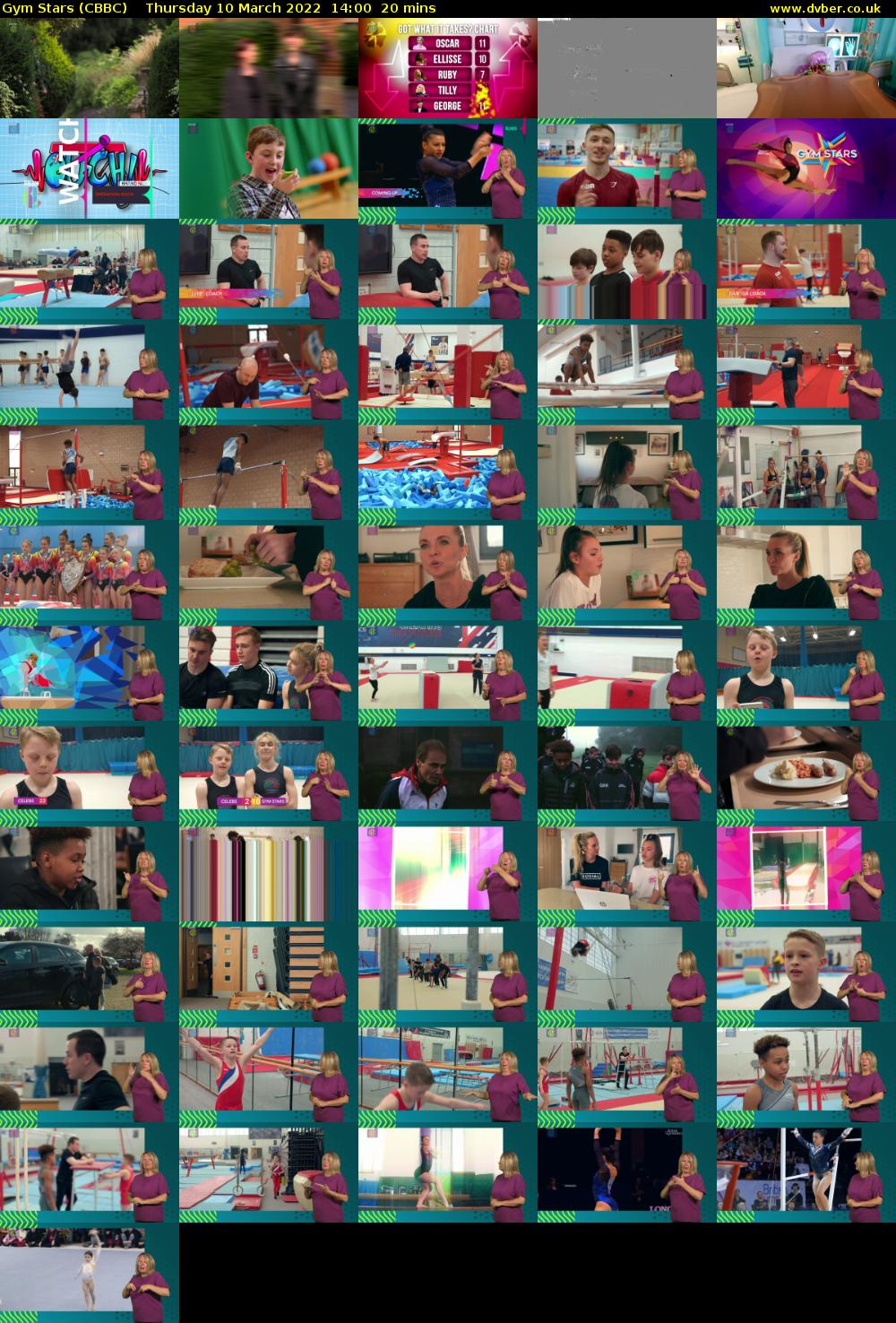 Gym Stars (CBBC) Thursday 10 March 2022 14:00 - 14:20