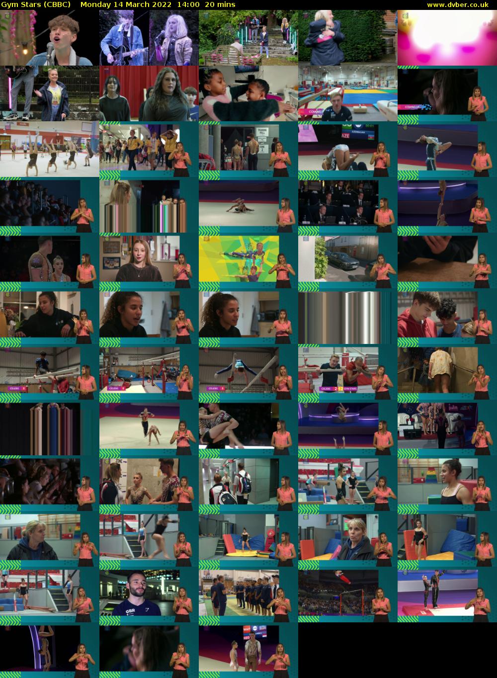 Gym Stars (CBBC) Monday 14 March 2022 14:00 - 14:20