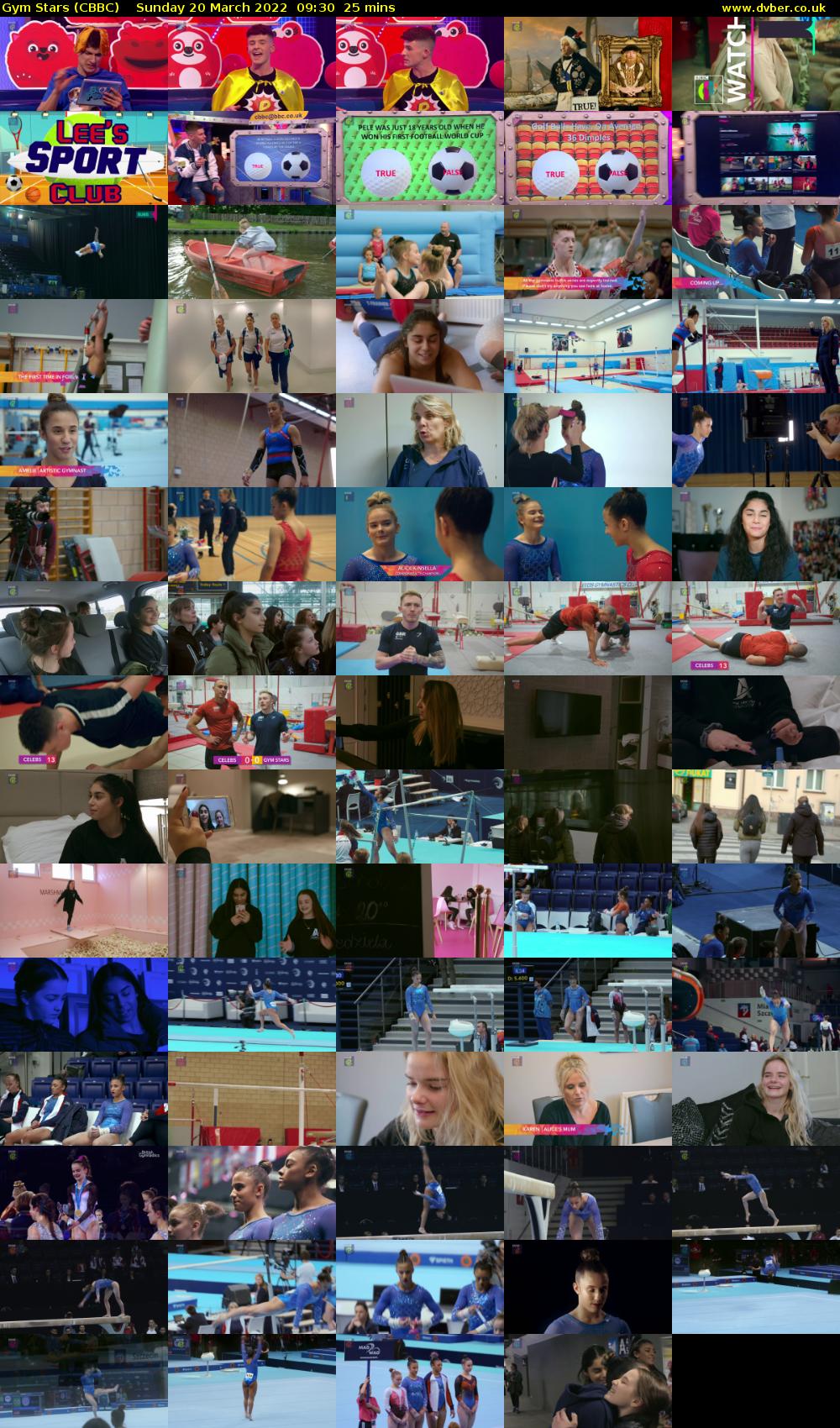 Gym Stars (CBBC) Sunday 20 March 2022 09:30 - 09:55