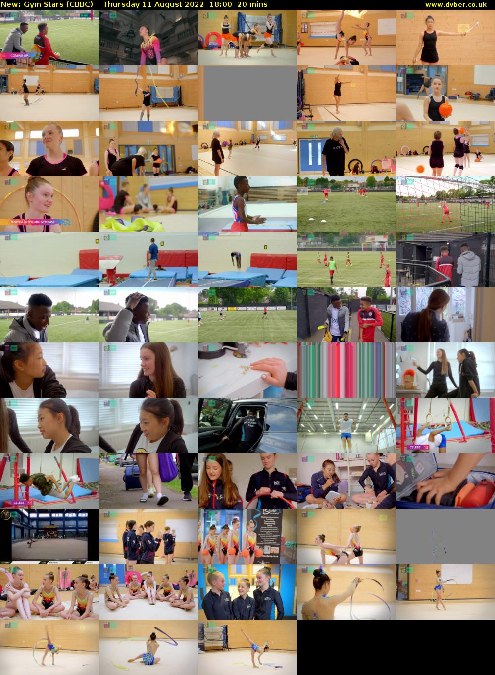 Gym Stars (CBBC) Thursday 11 August 2022 18:00 - 18:20