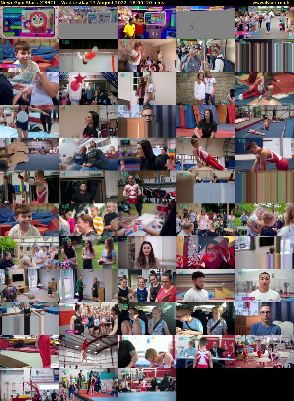 Gym Stars (CBBC) Wednesday 17 August 2022 18:00 - 18:20