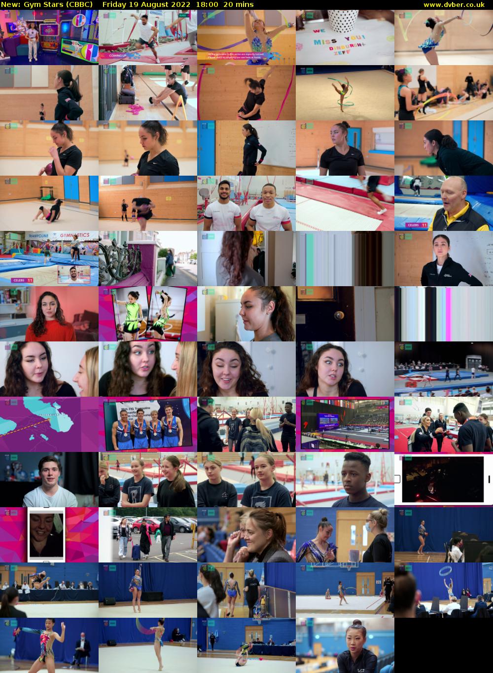 Gym Stars (CBBC) Friday 19 August 2022 18:00 - 18:20