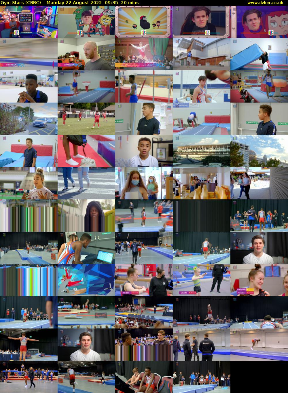 Gym Stars (CBBC) Monday 22 August 2022 09:35 - 09:55