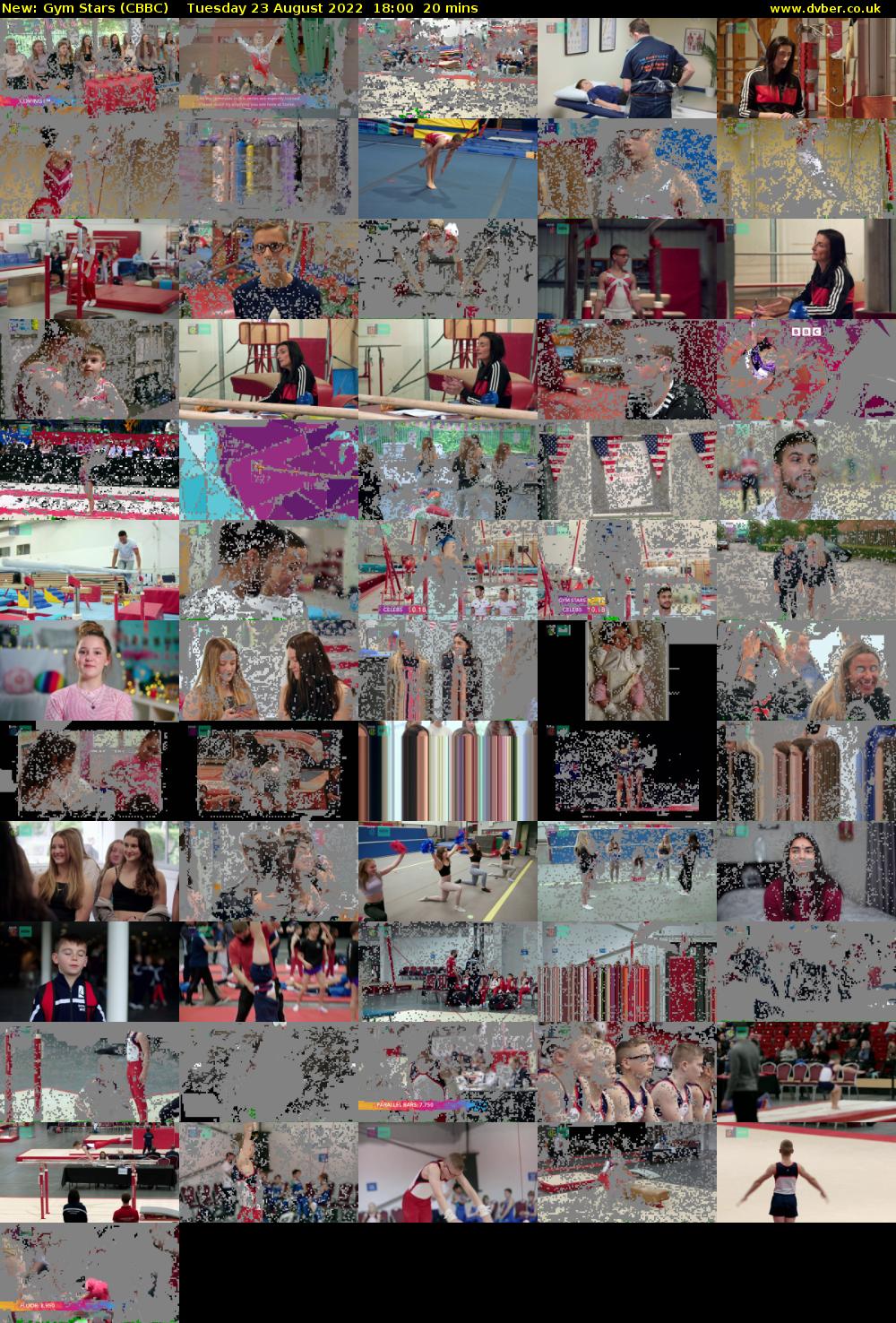 Gym Stars (CBBC) Tuesday 23 August 2022 18:00 - 18:20