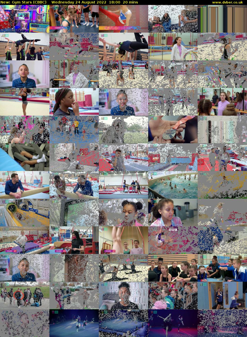 Gym Stars (CBBC) Wednesday 24 August 2022 18:00 - 18:20
