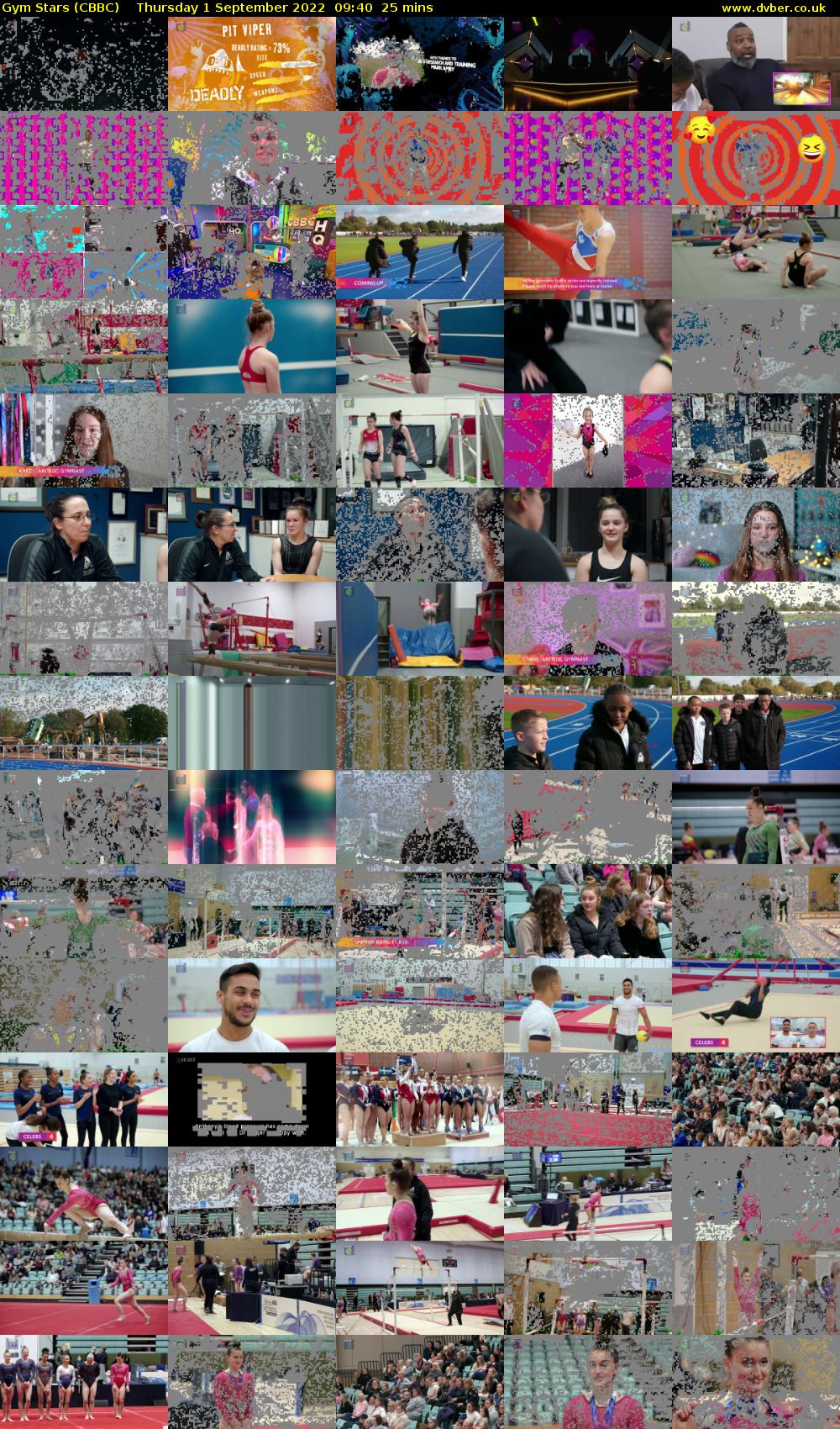 Gym Stars (CBBC) Thursday 1 September 2022 09:40 - 10:05