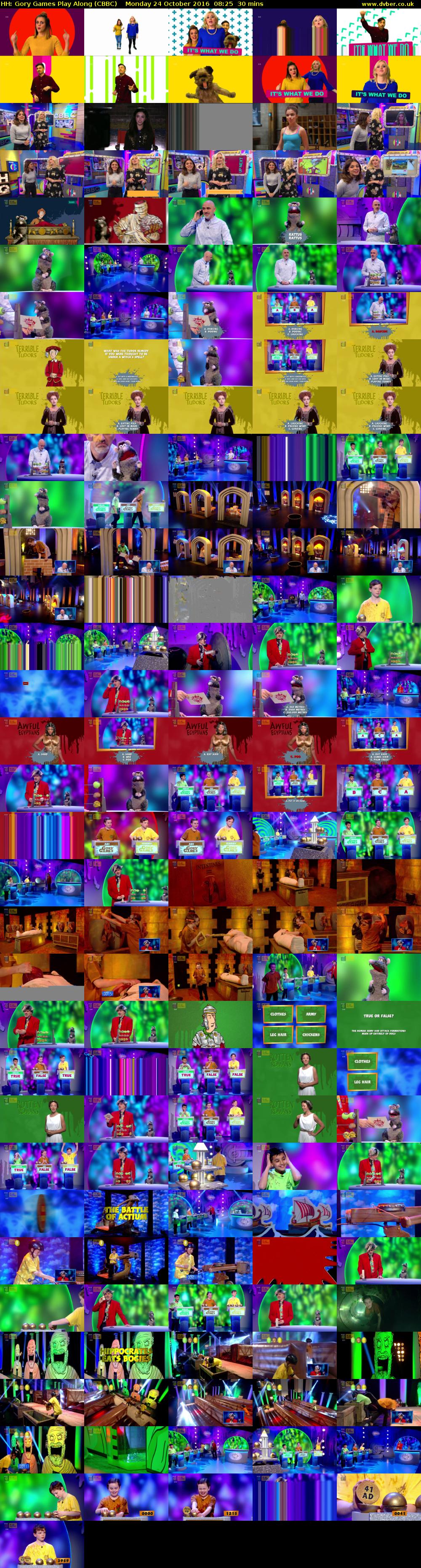 HH: Gory Games Play Along (CBBC) Monday 24 October 2016 08:25 - 08:55