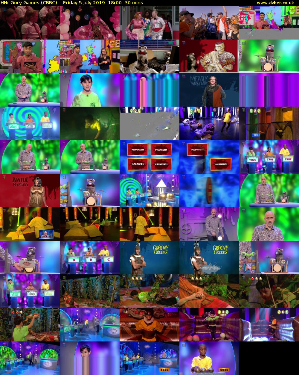 HH: Gory Games (CBBC) Friday 5 July 2019 18:00 - 18:30