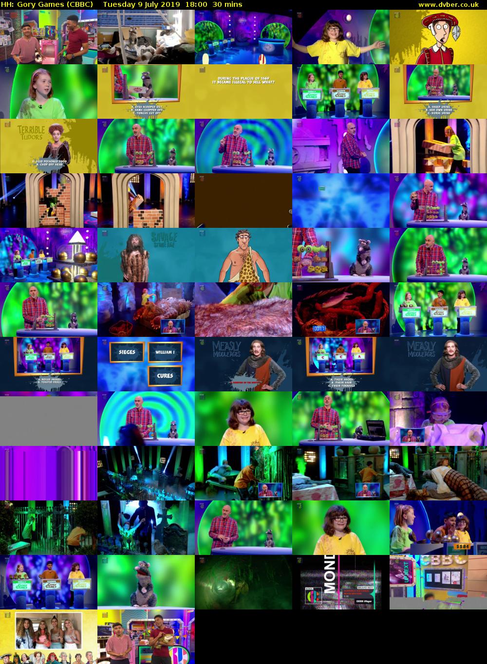 HH: Gory Games (CBBC) Tuesday 9 July 2019 18:00 - 18:30