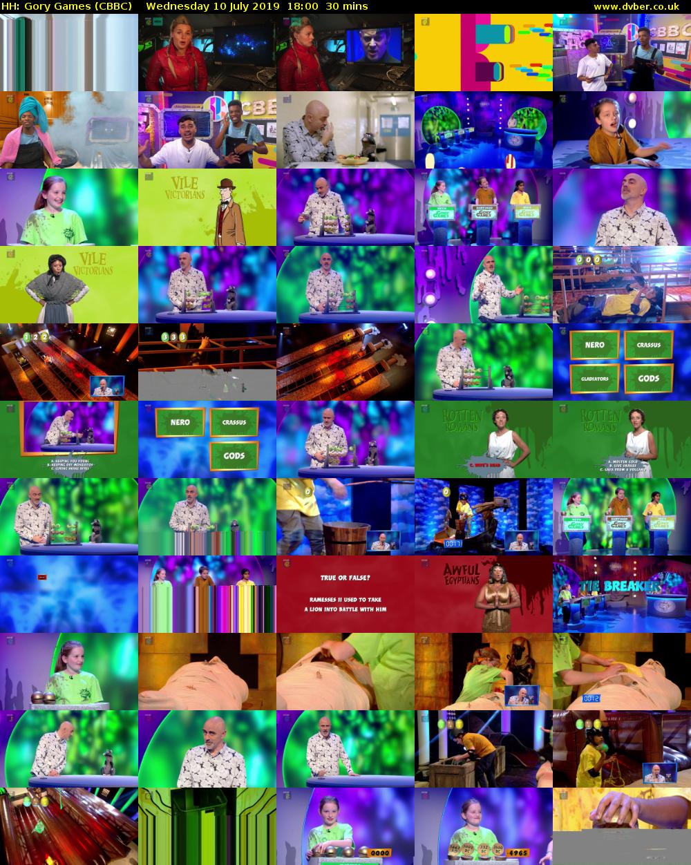 HH: Gory Games (CBBC) Wednesday 10 July 2019 18:00 - 18:30