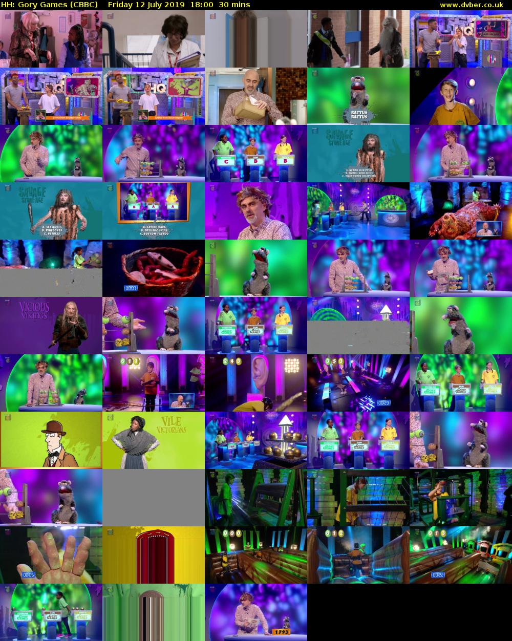 HH: Gory Games (CBBC) Friday 12 July 2019 18:00 - 18:30