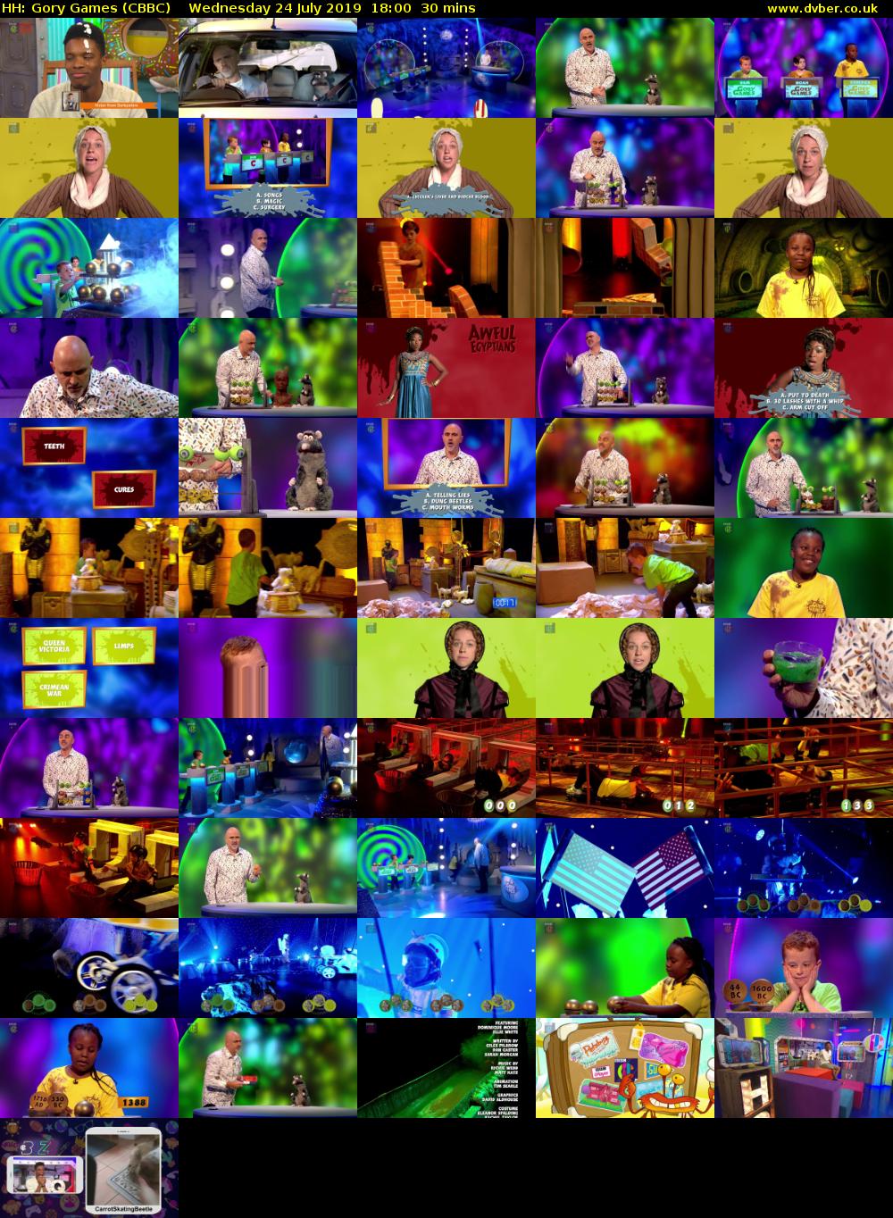 HH: Gory Games (CBBC) Wednesday 24 July 2019 18:00 - 18:30