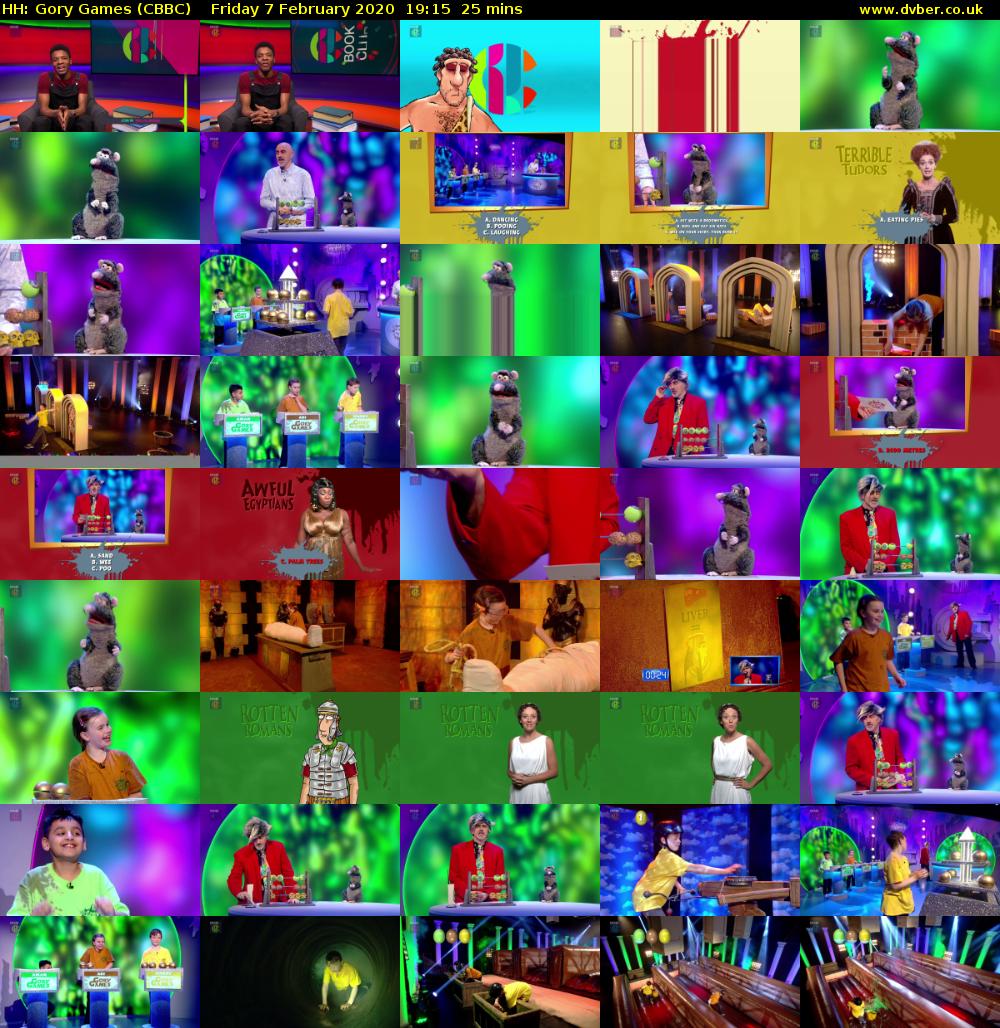 HH: Gory Games (CBBC) Friday 7 February 2020 19:15 - 19:40
