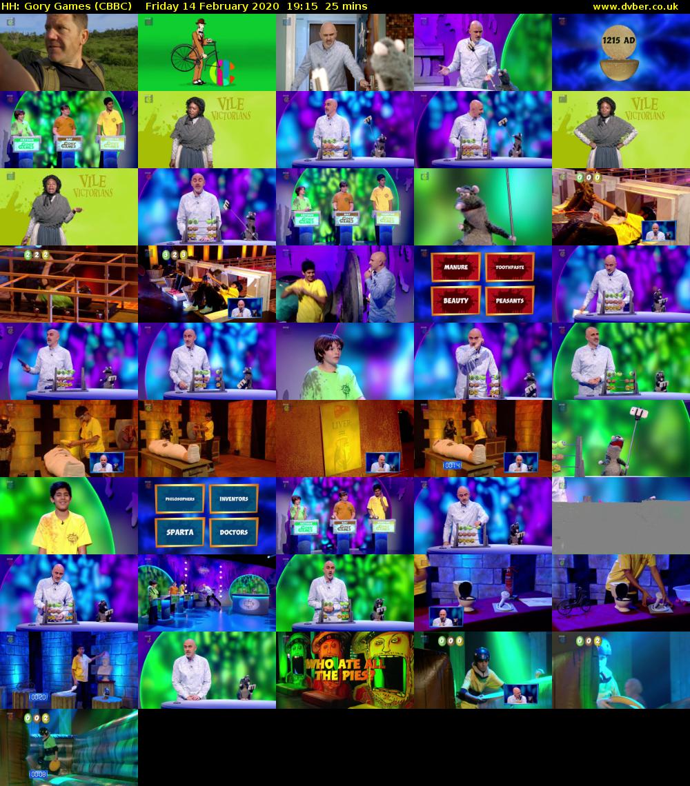 HH: Gory Games (CBBC) Friday 14 February 2020 19:15 - 19:40