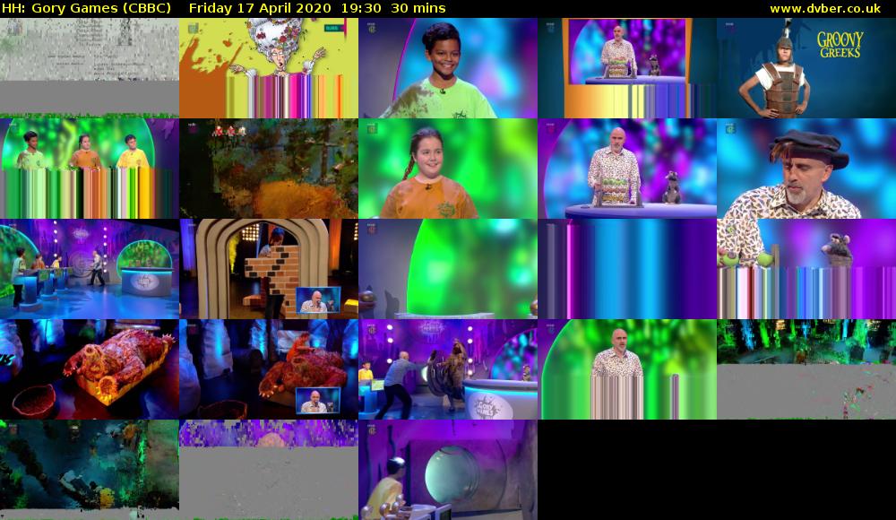 HH: Gory Games (CBBC) Friday 17 April 2020 19:30 - 20:00