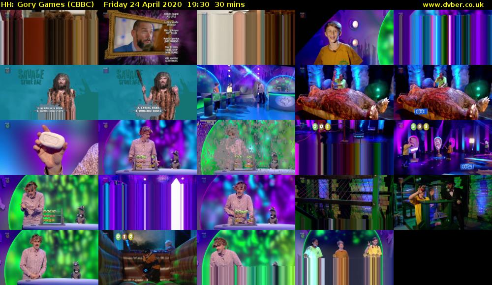HH: Gory Games (CBBC) Friday 24 April 2020 19:30 - 20:00