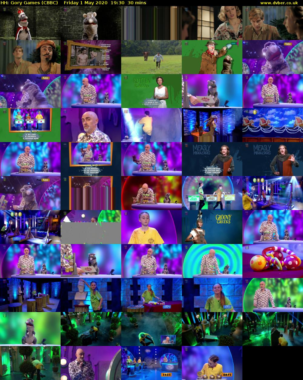 HH: Gory Games (CBBC) Friday 1 May 2020 19:30 - 20:00