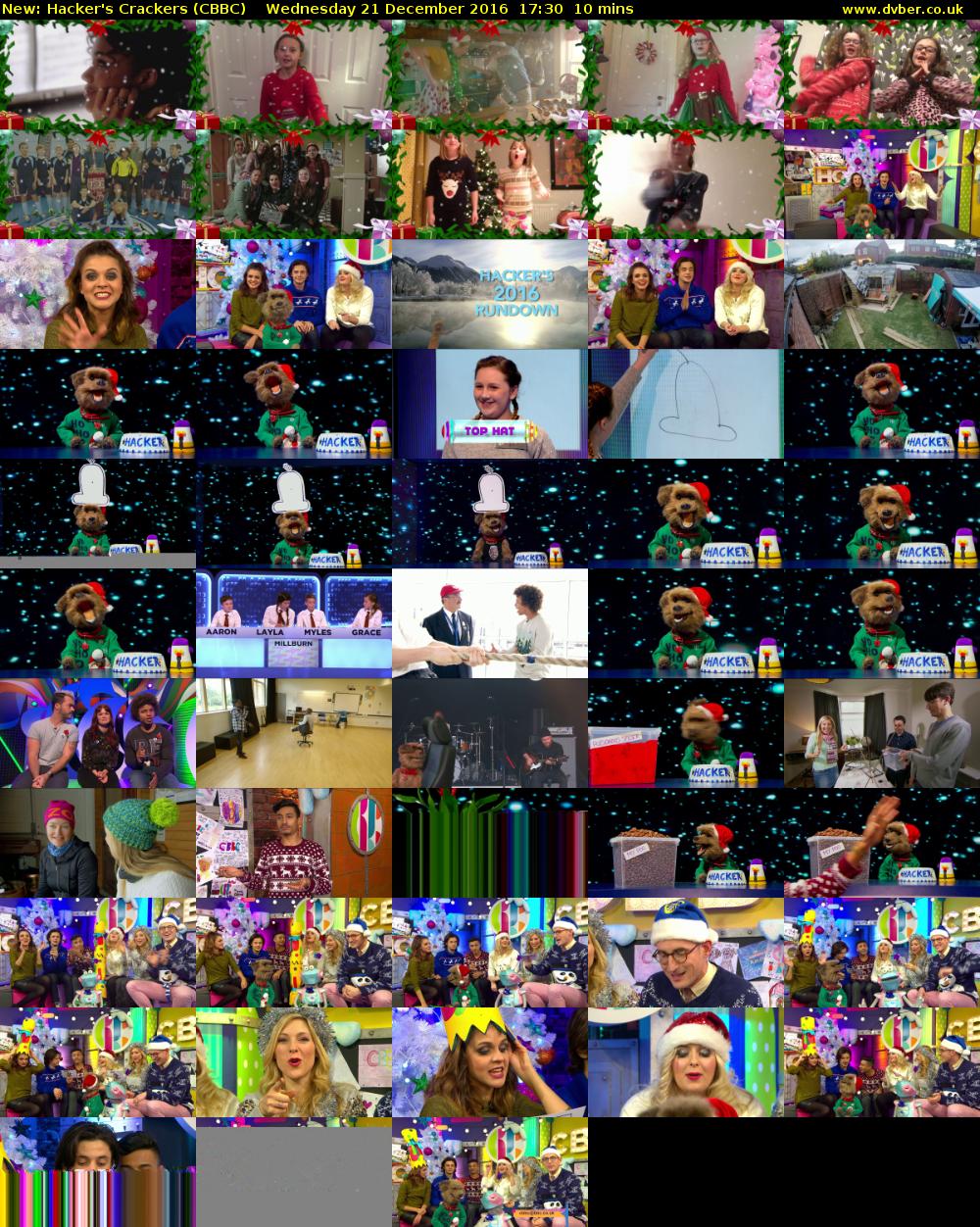 Hacker's Crackers (CBBC) Wednesday 21 December 2016 17:30 - 17:40