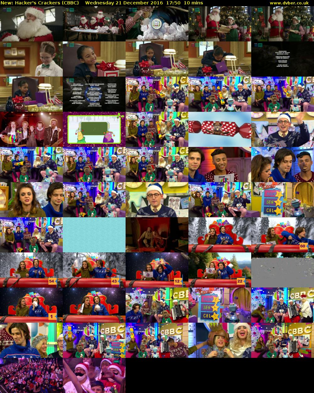 Hacker's Crackers (CBBC) Wednesday 21 December 2016 17:50 - 18:00