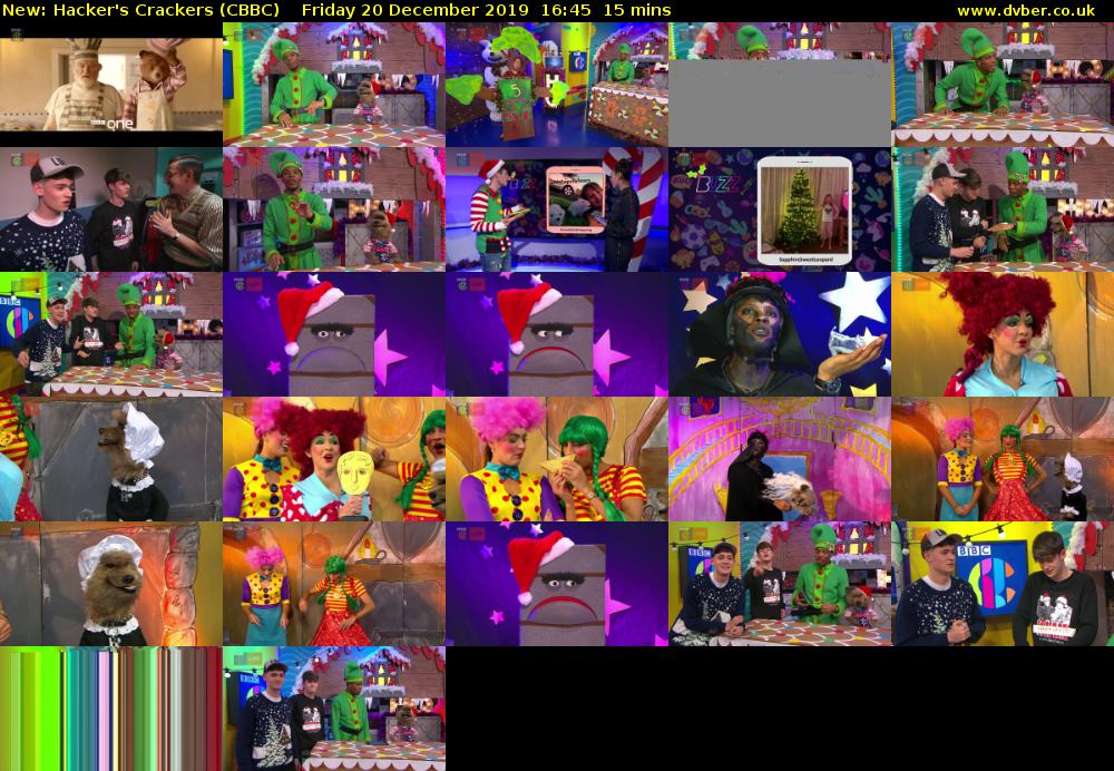 Hacker's Crackers (CBBC) Friday 20 December 2019 16:45 - 17:00