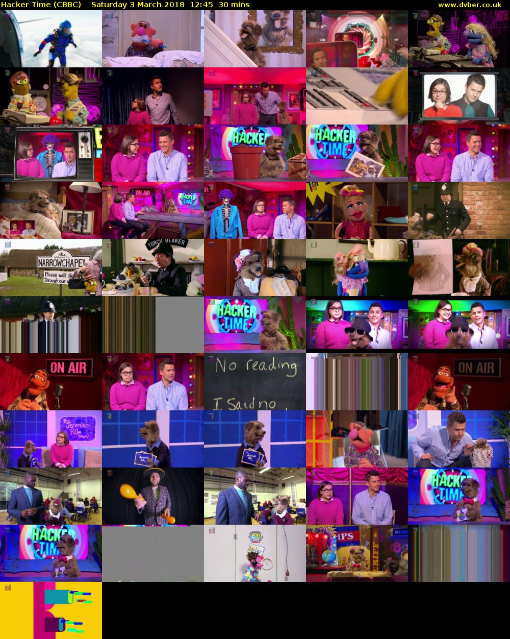 Hacker Time (CBBC) Saturday 3 March 2018 12:45 - 13:15