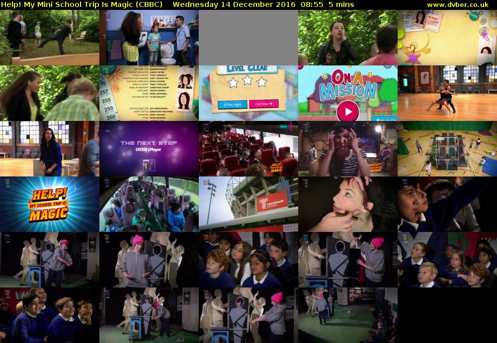 Help! My Mini School Trip Is Magic (CBBC) Wednesday 14 December 2016 08:55 - 09:00