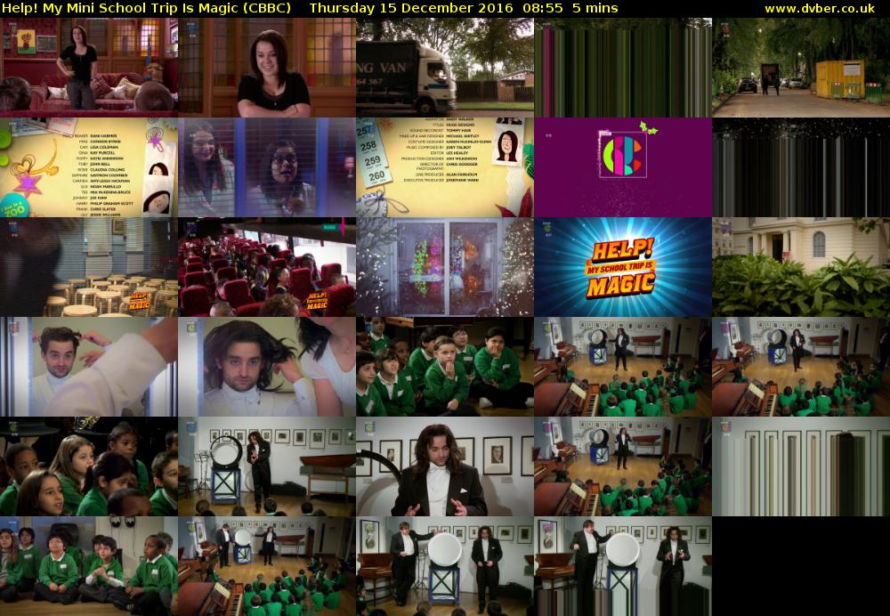 Help! My Mini School Trip Is Magic (CBBC) Thursday 15 December 2016 08:55 - 09:00
