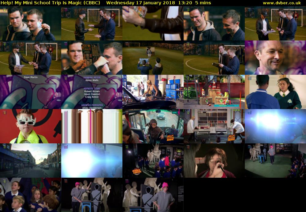 Help! My Mini School Trip Is Magic (CBBC) Wednesday 17 January 2018 13:20 - 13:25