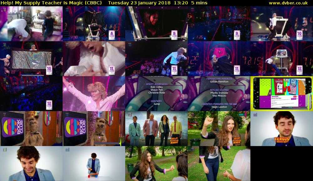 Help! My Supply Teacher Is Magic (CBBC) Tuesday 23 January 2018 13:20 - 13:25