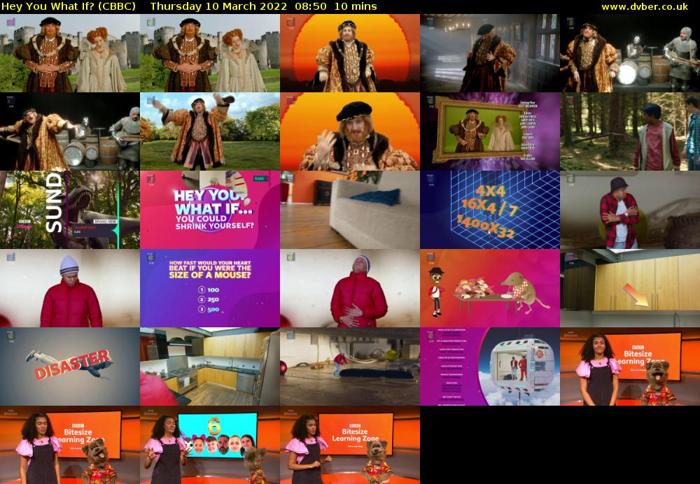 Hey You What If? (CBBC) Thursday 10 March 2022 08:50 - 09:00