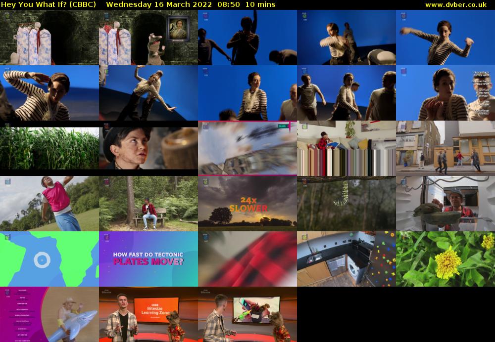 Hey You What If? (CBBC) Wednesday 16 March 2022 08:50 - 09:00