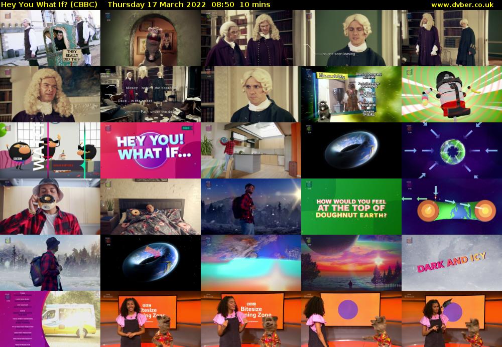 Hey You What If? (CBBC) Thursday 17 March 2022 08:50 - 09:00