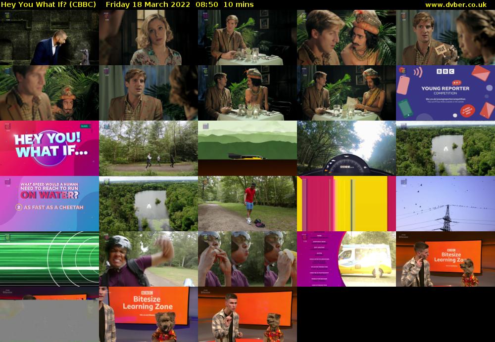 Hey You What If? (CBBC) Friday 18 March 2022 08:50 - 09:00