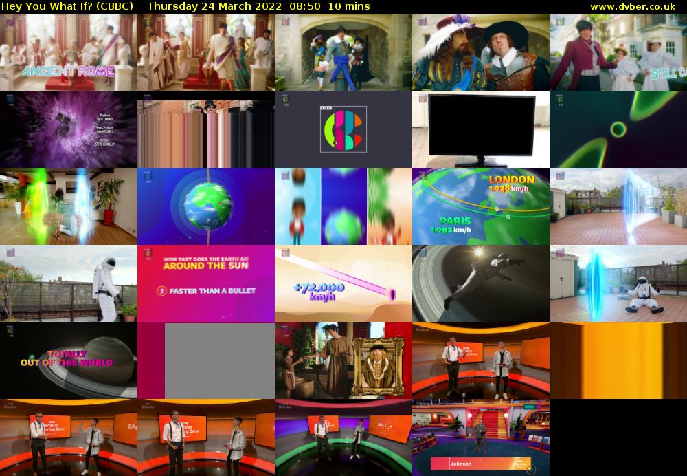 Hey You What If? (CBBC) Thursday 24 March 2022 08:50 - 09:00
