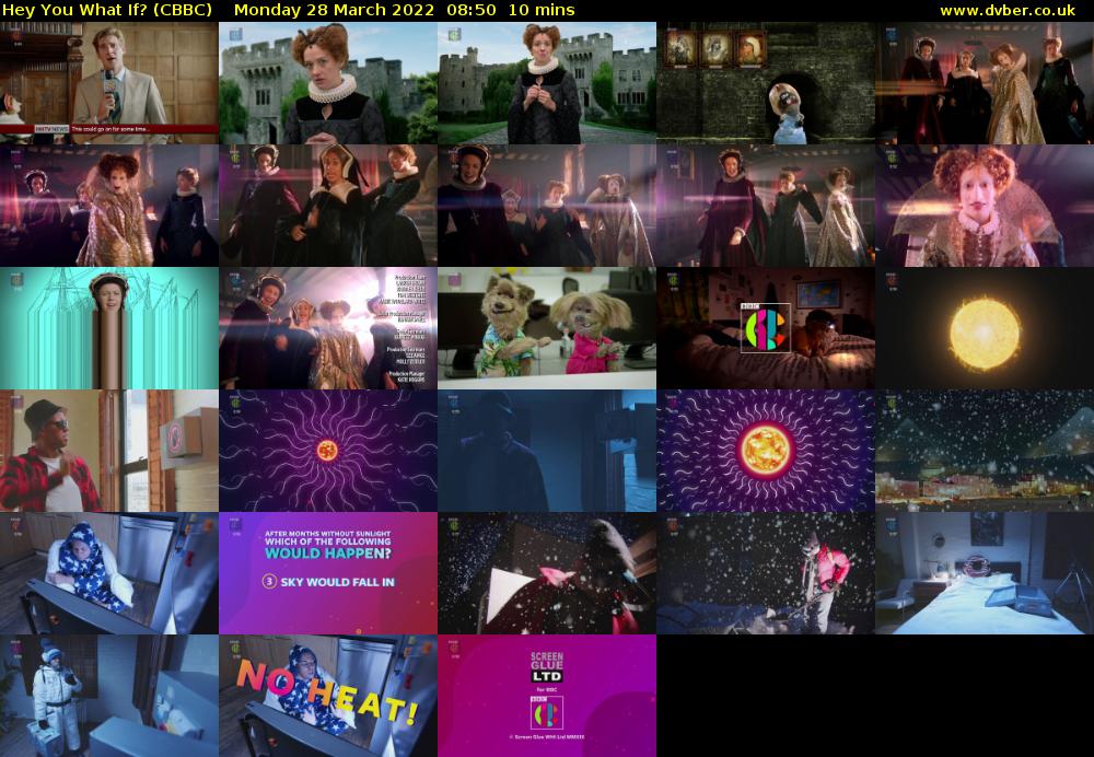 Hey You What If? (CBBC) Monday 28 March 2022 08:50 - 09:00