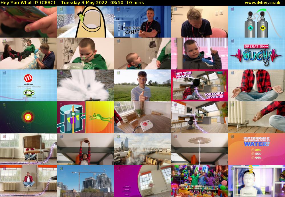 Hey You What If? (CBBC) Tuesday 3 May 2022 08:50 - 09:00