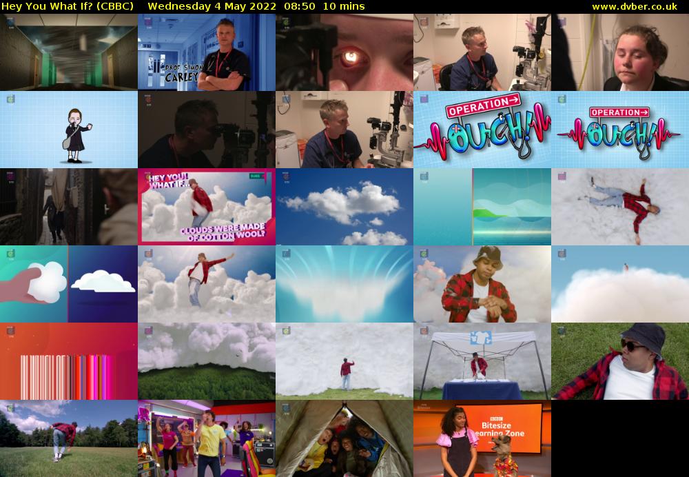 Hey You What If? (CBBC) Wednesday 4 May 2022 08:50 - 09:00