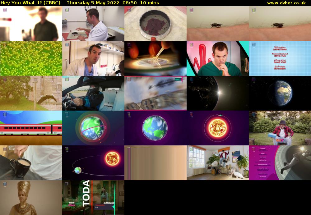 Hey You What If? (CBBC) Thursday 5 May 2022 08:50 - 09:00