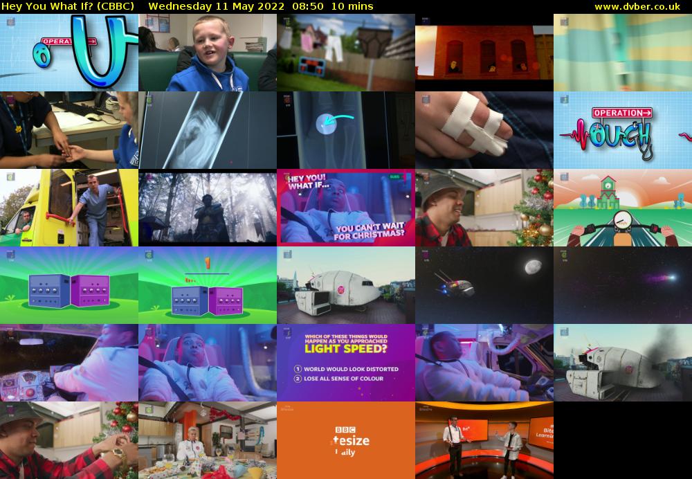 Hey You What If? (CBBC) Wednesday 11 May 2022 08:50 - 09:00