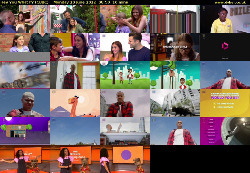 Hey You What If? (CBBC) Monday 20 June 2022 08:50 - 09:00