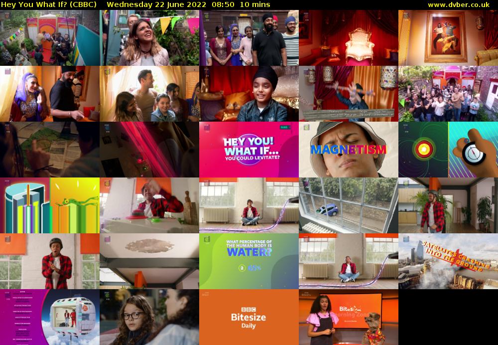 Hey You What If? (CBBC) Wednesday 22 June 2022 08:50 - 09:00