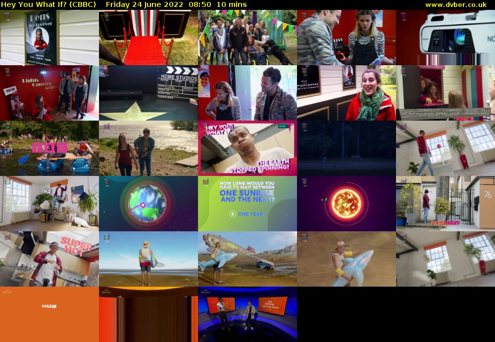 Hey You What If? (CBBC) Friday 24 June 2022 08:50 - 09:00