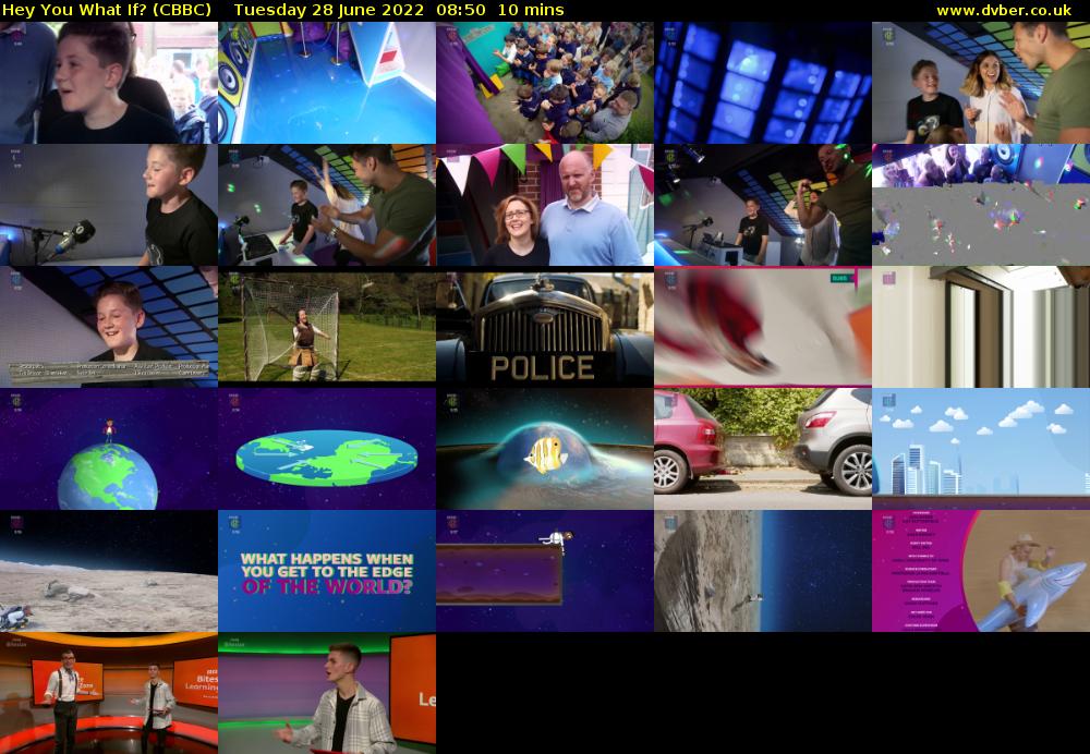 Hey You What If? (CBBC) Tuesday 28 June 2022 08:50 - 09:00