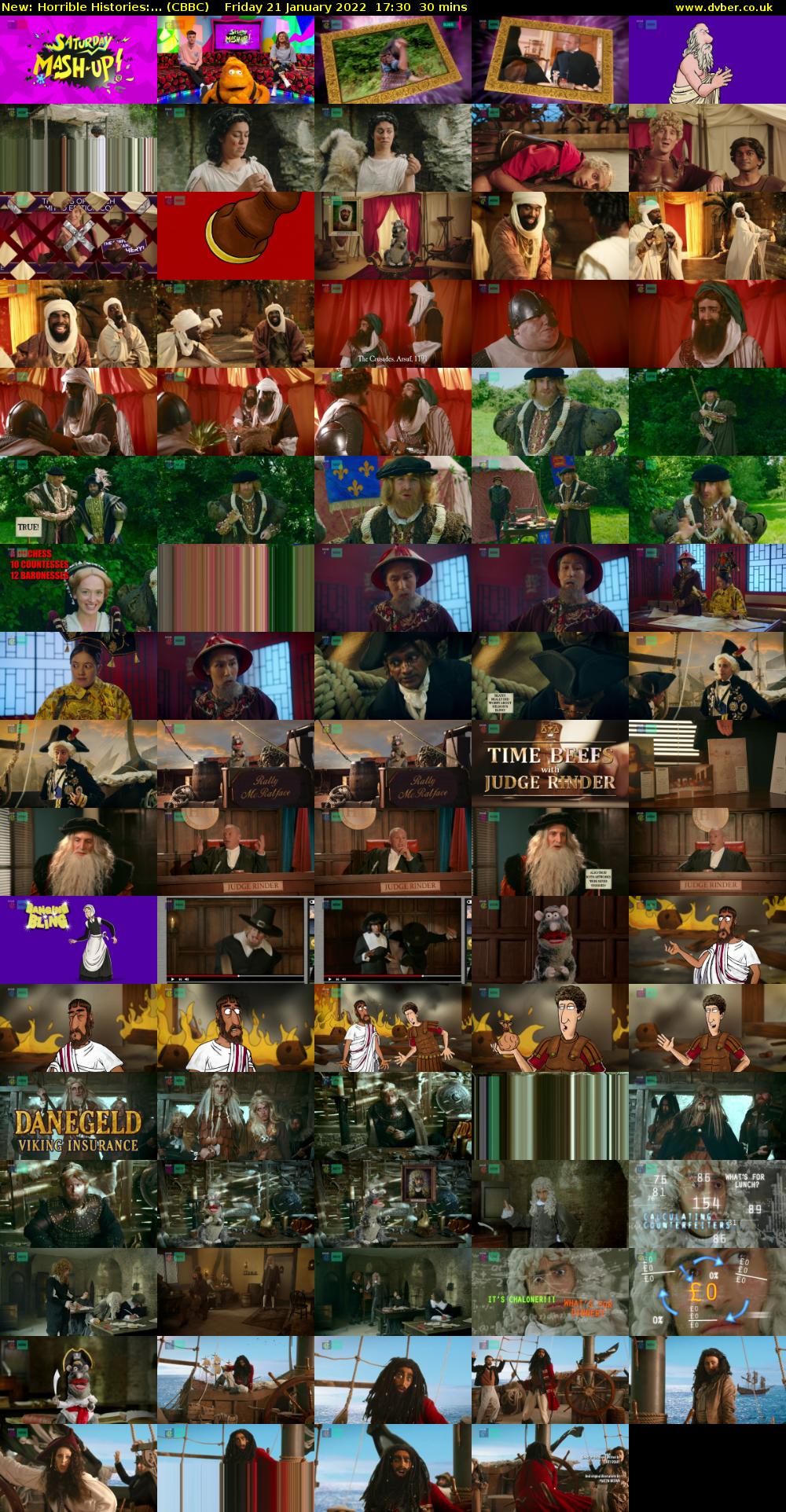 Horrible Histories:... (CBBC) Friday 21 January 2022 17:30 - 18:00