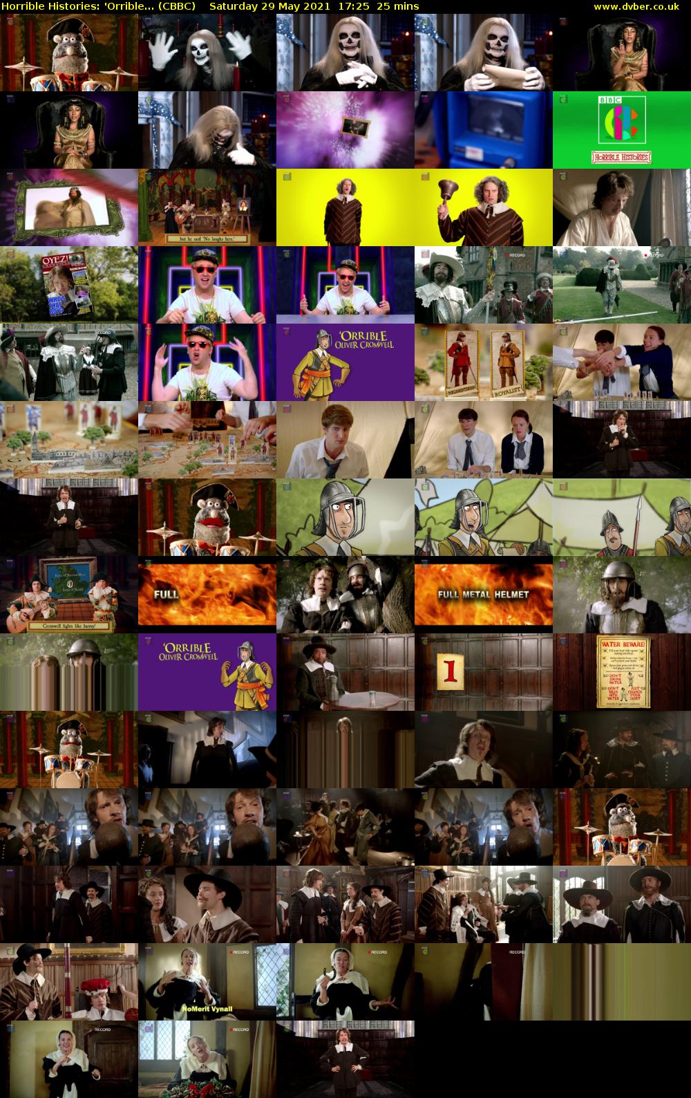 Horrible Histories: 'Orrible... (CBBC) Saturday 29 May 2021 17:25 - 17:50