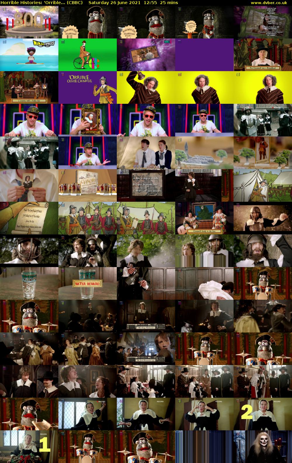 Horrible Histories: 'Orrible... (CBBC) Saturday 26 June 2021 12:55 - 13:20