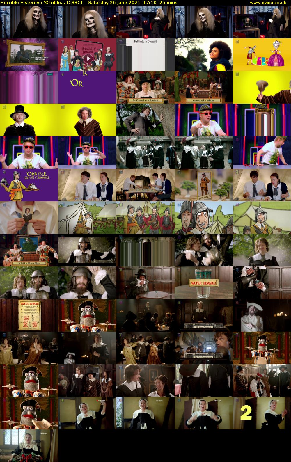 Horrible Histories: 'Orrible... (CBBC) Saturday 26 June 2021 17:10 - 17:35