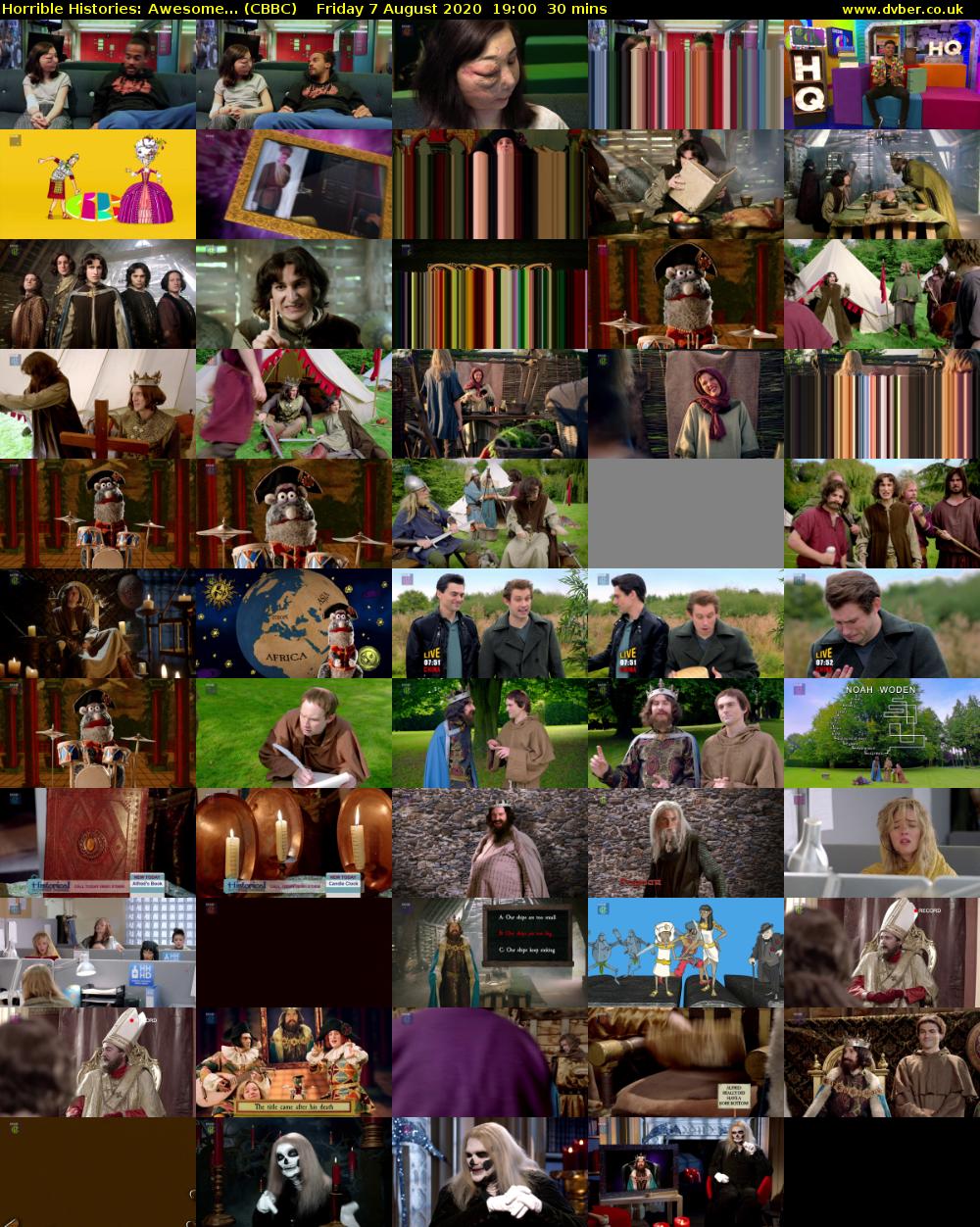Horrible Histories: Awesome... (CBBC) Friday 7 August 2020 19:00 - 19:30