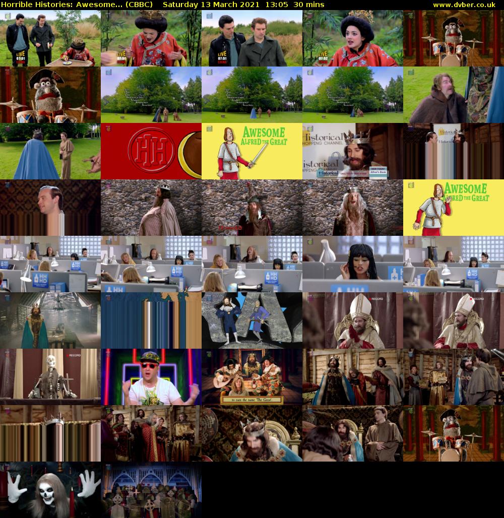 Horrible Histories: Awesome... (CBBC) Saturday 13 March 2021 13:05 - 13:35