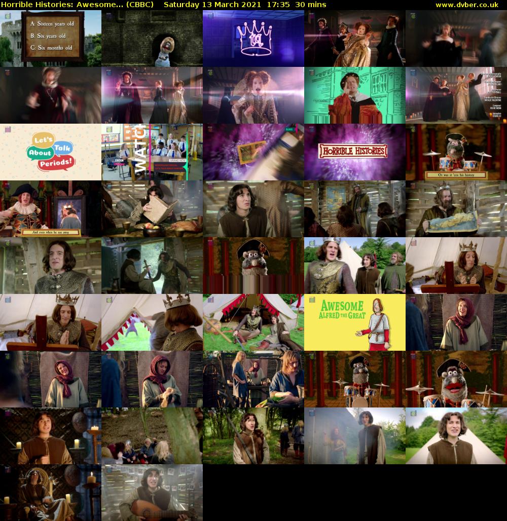Horrible Histories: Awesome... (CBBC) Saturday 13 March 2021 17:35 - 18:05